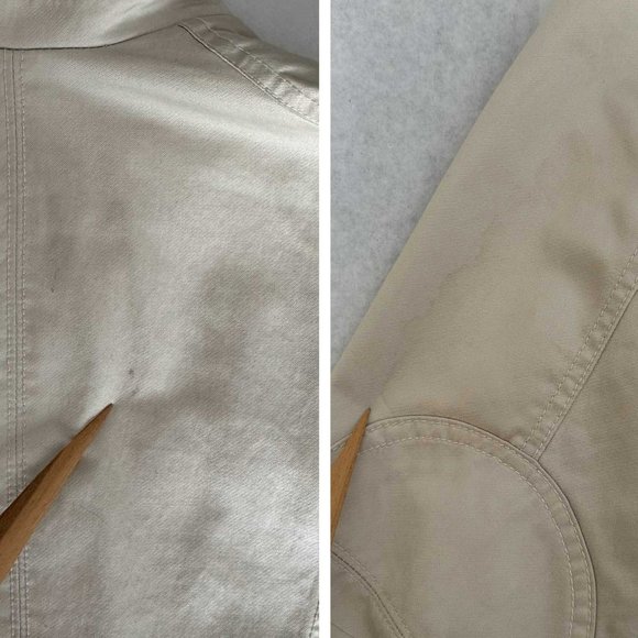 Banana Republic cream cotton Utility Biker Jacket Bomber SS04 - Picture 7 of 8